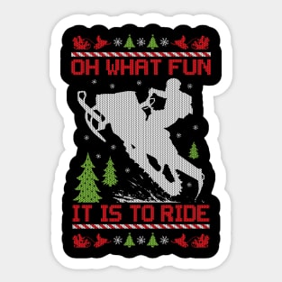 What Fun Snowmobile Ride Sticker